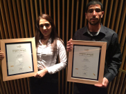  فيديو: عيسى خيمل وفاطمة زبدة يحصلان على شهادات تقدير من بلدية تل ابيب 